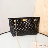 Ladies Large Capacity Shoulder Messenger Bag Lock Buckle Shopping Tote Bag