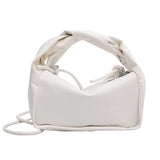 Women's Fashion Crossbody Handbags Solid PU Leather Pleated Bags