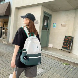 Nylon College Women Leisure School Bag Teenager Book Bag Female Travel Backpack