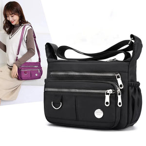 Women's Nylon Shoulder Bag Multi-layer Messenger Large Capacity