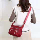 Women's Nylon Shoulder Bag Multi-layer Messenger Large Capacity