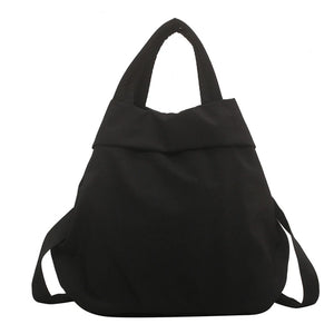 Women's Nylon Shoulder Bag Large Capacity Canvas Tote Solid Crossbody Bags