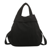 Women's Nylon Shoulder Bag Large Capacity Canvas Tote Solid Crossbody Bags