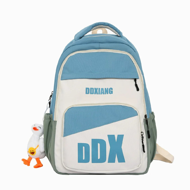 Nylon Vintage Backpack Laptop Girl Travel Bag Female College Student Backpack