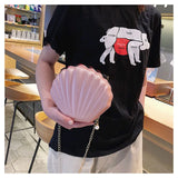 One-Shoulder Sequined Shell Bag Chain Small Bag