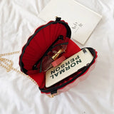 One-Shoulder Sequined Shell Bag Chain Small Bag