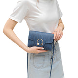 Women's PU Leather Square Bag with Moon and Star Decoration