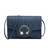 Women's PU Leather Square Bag with Moon and Star Decoration