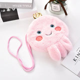 Octopus Messenger Bag Plush Wallet Mini Shoulder Bag
