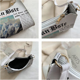 PU Leather Women's Shoulder Bag Letter Printing Handbags