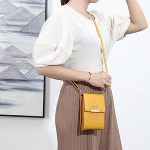 Small Crossbody Shoulder Bag Women's PU Leather Cell Phone Clutch Wallet