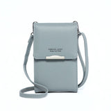 Small Crossbody Shoulder Bag Women's PU Leather Cell Phone Clutch Wallet