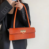 Crocodile Shoulder Armpit Purse Vintage Handbag