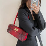 Crocodile Shoulder Armpit Purse Vintage Handbag