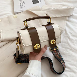 Women's Retro Messenger Bag Wide Strap Shoulder Bag