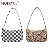 Retro Plaid Bag Leopard Print Women Shoulder Mini Vacation Bags