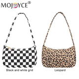 Retro Plaid Bag Leopard Print Women Shoulder Mini Vacation Bags