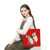 Dog Print Summer Shopper Bag Funny Cartoon Animal Portable Tote Beach Bag