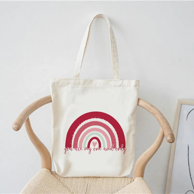 Casual Summer Shoulder Bag Foldable Reusable Shopper Canvas Tote Bag