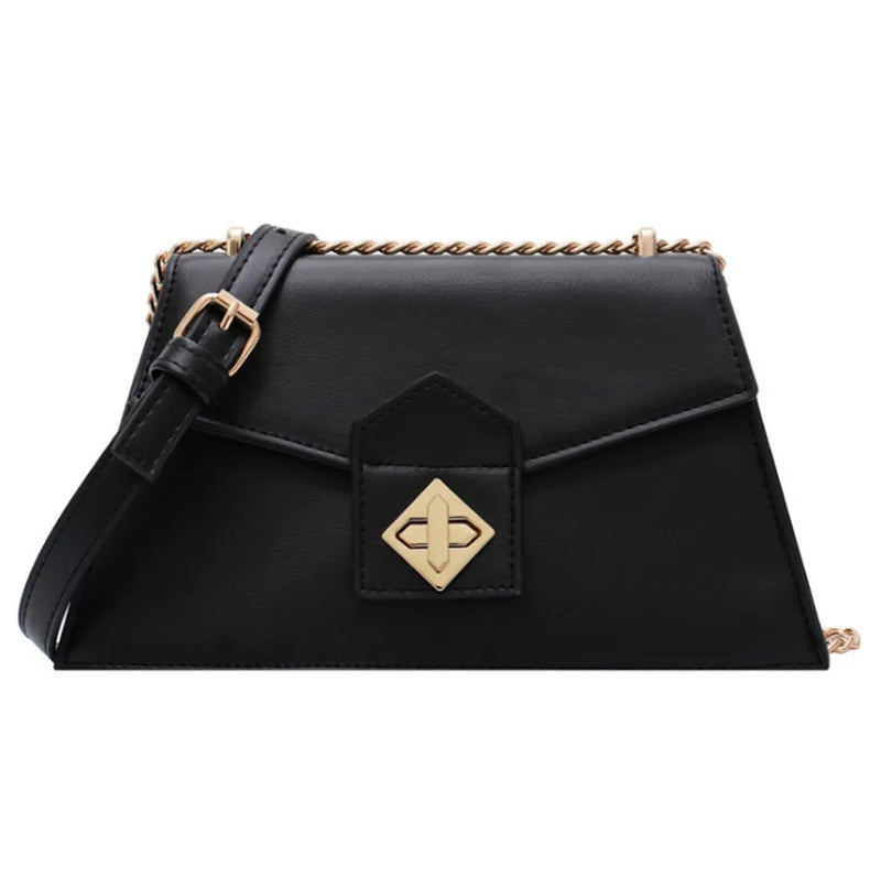 Women's Leather Crossbody Bag in Black
