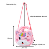 Plush Cartoon Animal Messenger Bag Handbag Coin Purse