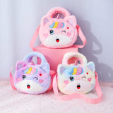 Plush Cartoon Animal Messenger Bag Handbag Coin Purse