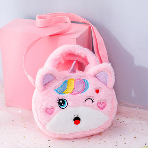 Plush Cartoon Animal Messenger Bag Handbag Coin Purse