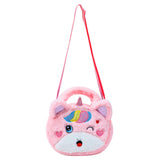 Plush Cartoon Animal Messenger Bag Handbag Coin Purse