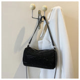Small Chain Shoulder Bag with Sparkling Drills