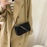 Small Chain Shoulder Bag with Sparkling Drills