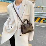 Square Crossbody Handbag Small Handbag PU Leather Ladies Phone Bag