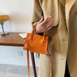 Square Crossbody Handbag Small Handbag PU Leather Ladies Phone Bag