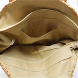 Straw Woven Shoulder Bag Round Beach Handbag
