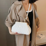 Crinkled Leather Crossbody Bags Handbags Casual Tote Bags