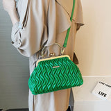 Crinkled Leather Crossbody Bags Handbags Casual Tote Bags