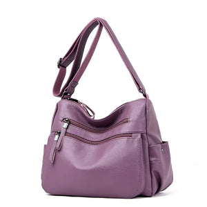 High-Quality Leather Women Handbag Messenger Shoulder Bag