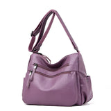 High-Quality Leather Women Handbag Messenger Shoulder Bag
