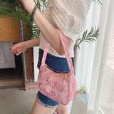 Casual Nylon Women Shoulder Bags Vintage Printing Female Shoulder Bags