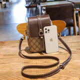 Vintage Leather Crossbody Shoulder Bag for Women Small Cell Phone Handbag