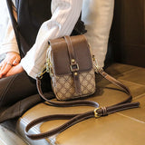 Vintage Leather Crossbody Shoulder Bag for Women Small Cell Phone Handbag