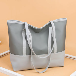 Women Large Capacity Splicing Shoulder Bag Portable Satchel