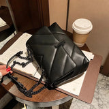 Ladies Versatile Shoulder Bag PU Leather Crossbody Chain Handbag