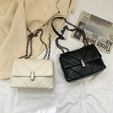 Ladies Versatile Shoulder Bag PU Leather Crossbody Chain Handbag
