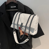 Ladies Versatile Shoulder Bag PU Leather Crossbody Chain Handbag