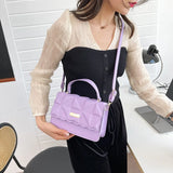 Brown Leather Small Shoulder Bag for Women