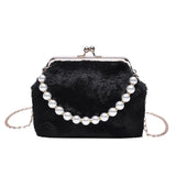 Women's Soft Fur Bag Winter Shoulder Purse & Handbag
