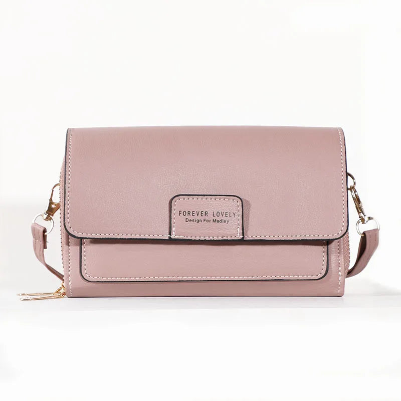 Soft Leather Clutch Multi-card Site Wallet Large Capacity Crossbody Bag