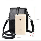 Soft Leather Messenger Bag Women Multifunction Phone Purse Single Shoulder Bag