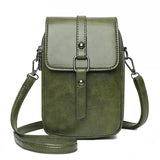 Soft Leather Messenger Bag Women Multifunction Phone Purse Single Shoulder Bag