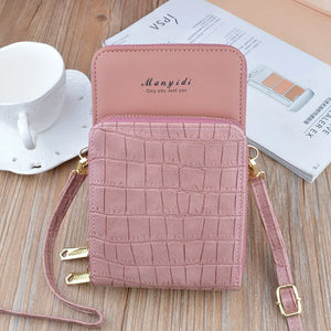 Solid Leather Messenger Bags for Women Large Capacity Single Shoulder Wallet